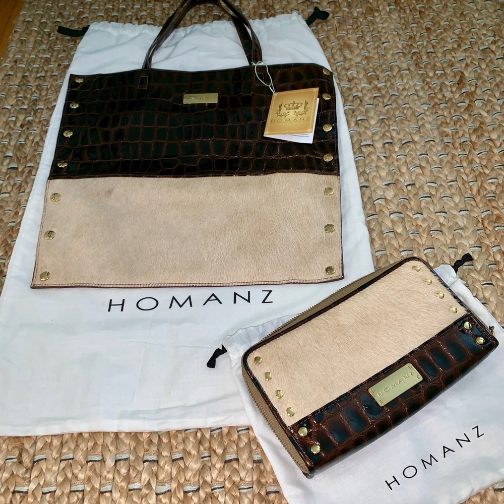 Homanz handbag and matching wallet